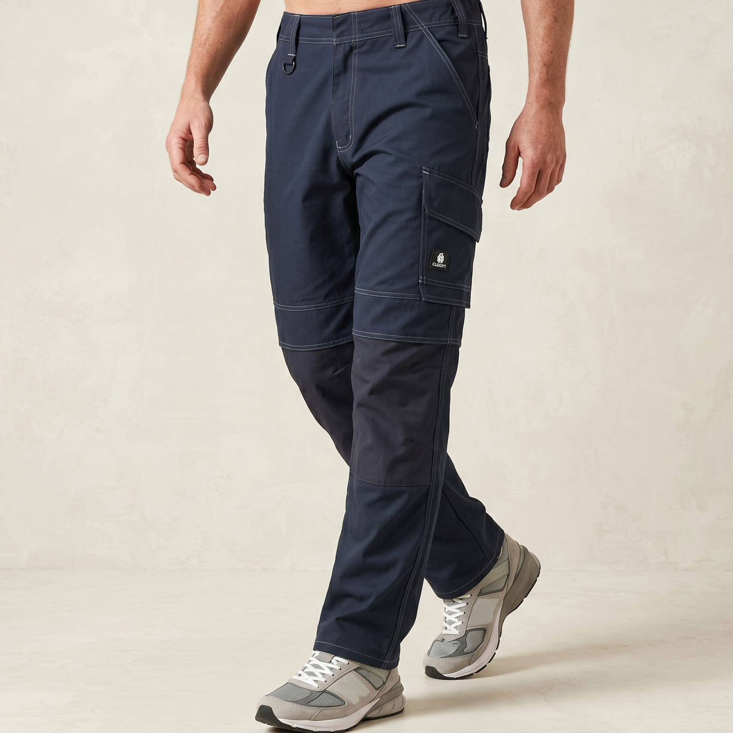 Houston | industry broek met kniezakken 10179