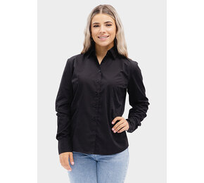 Ladies Poly-Cotton Mix Poplin Shirt lange mouwen