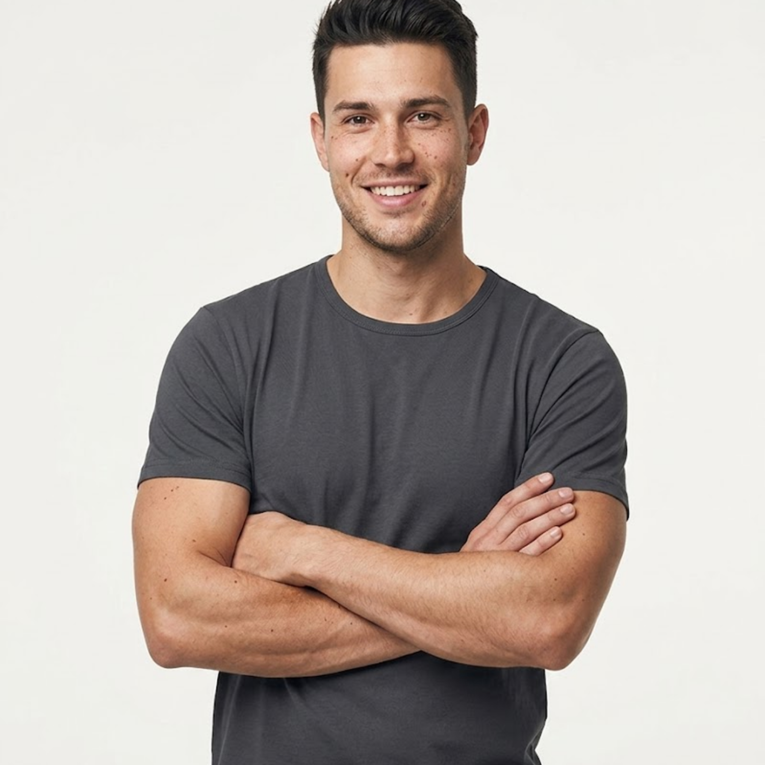 Stretch-t men T-Shirt korte mouwen