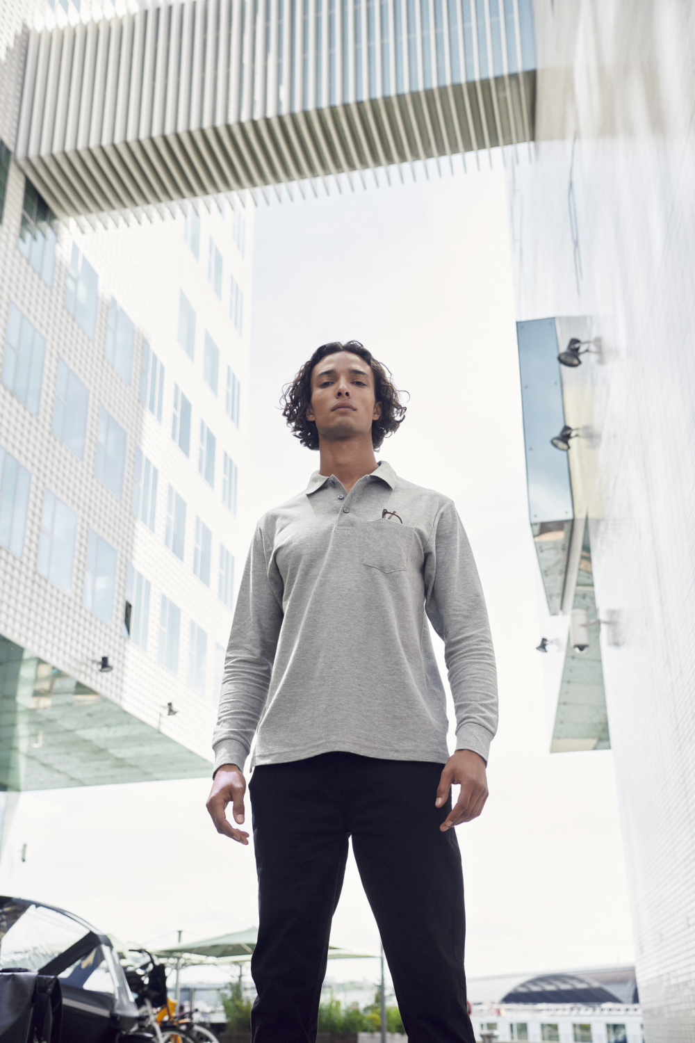 Basic Polo Pocket L/S Unisex long sleeve polo