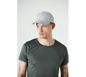 Melange cap unisex met zes panelen
