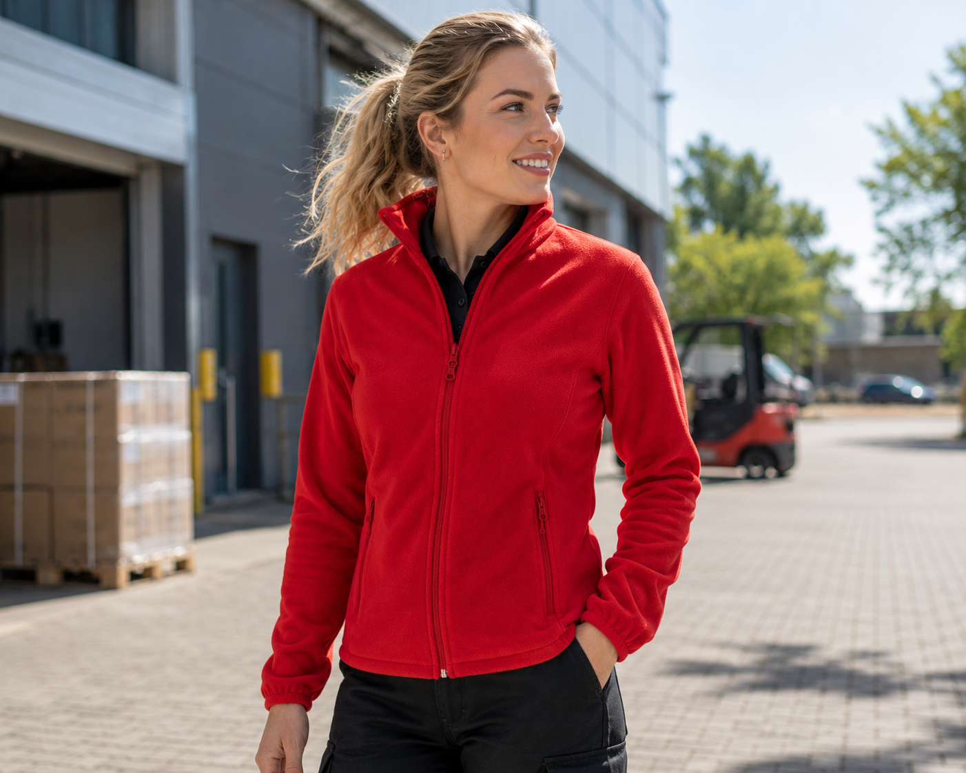 Basic Micro Fleece Jacket Ladies fleece vest full zip