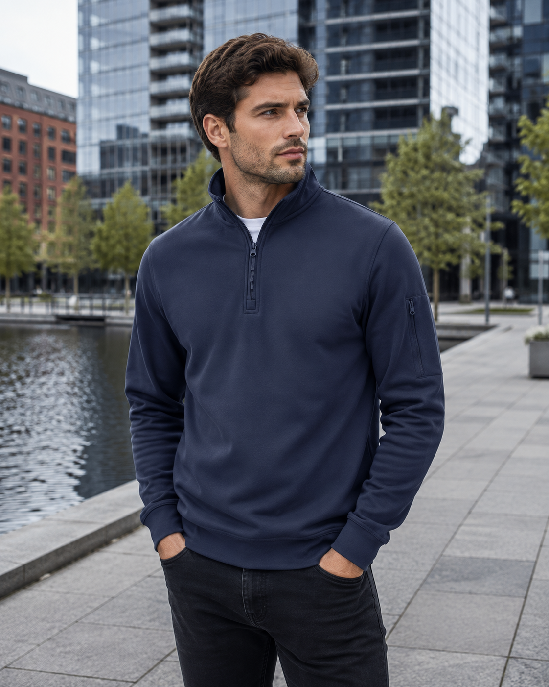 Basic Active Half Zip men quarter zip