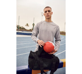 Basic Active Roundneck unisex sweater met rits op de mouw