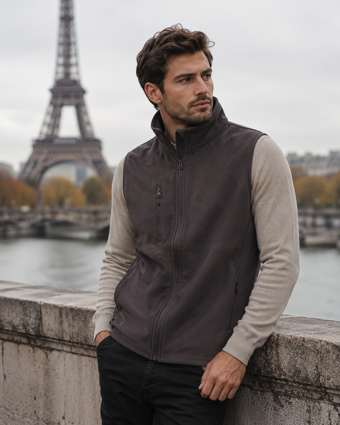 Classic softshell vest heren 3-laagse softshell vest