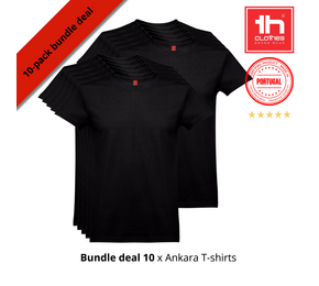 Tshirt Ankara 10 pack kleur black