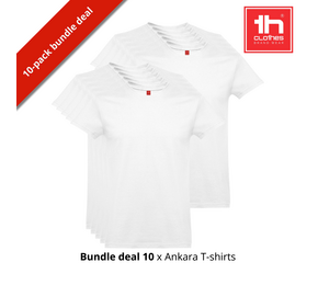 Tshirt Ankara 10 pack kleur White