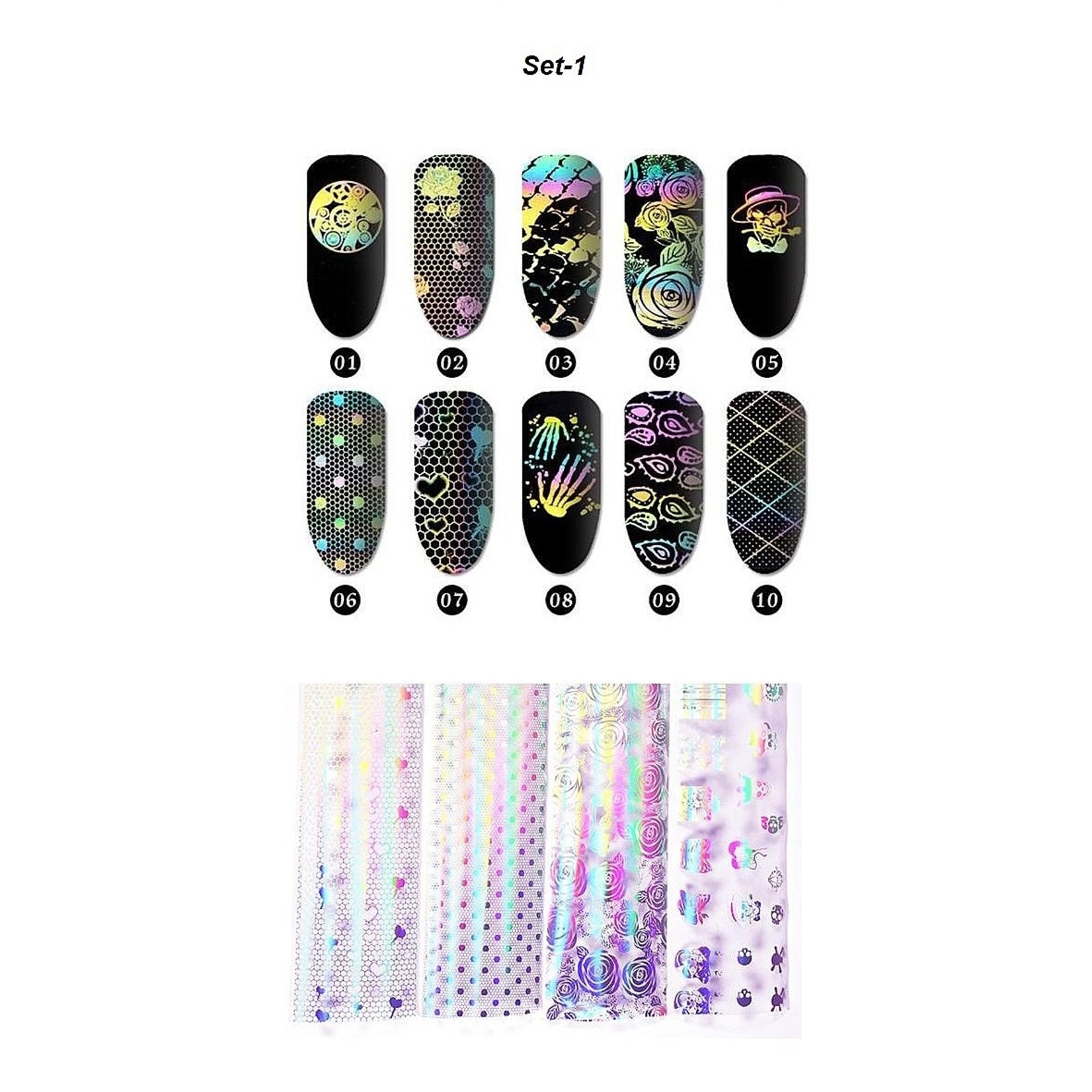 Gellex Gellex Laser Hollow Transfer Folie Set-1