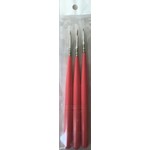 Gellex Set mit 3 Nail Art Pinseln Rot