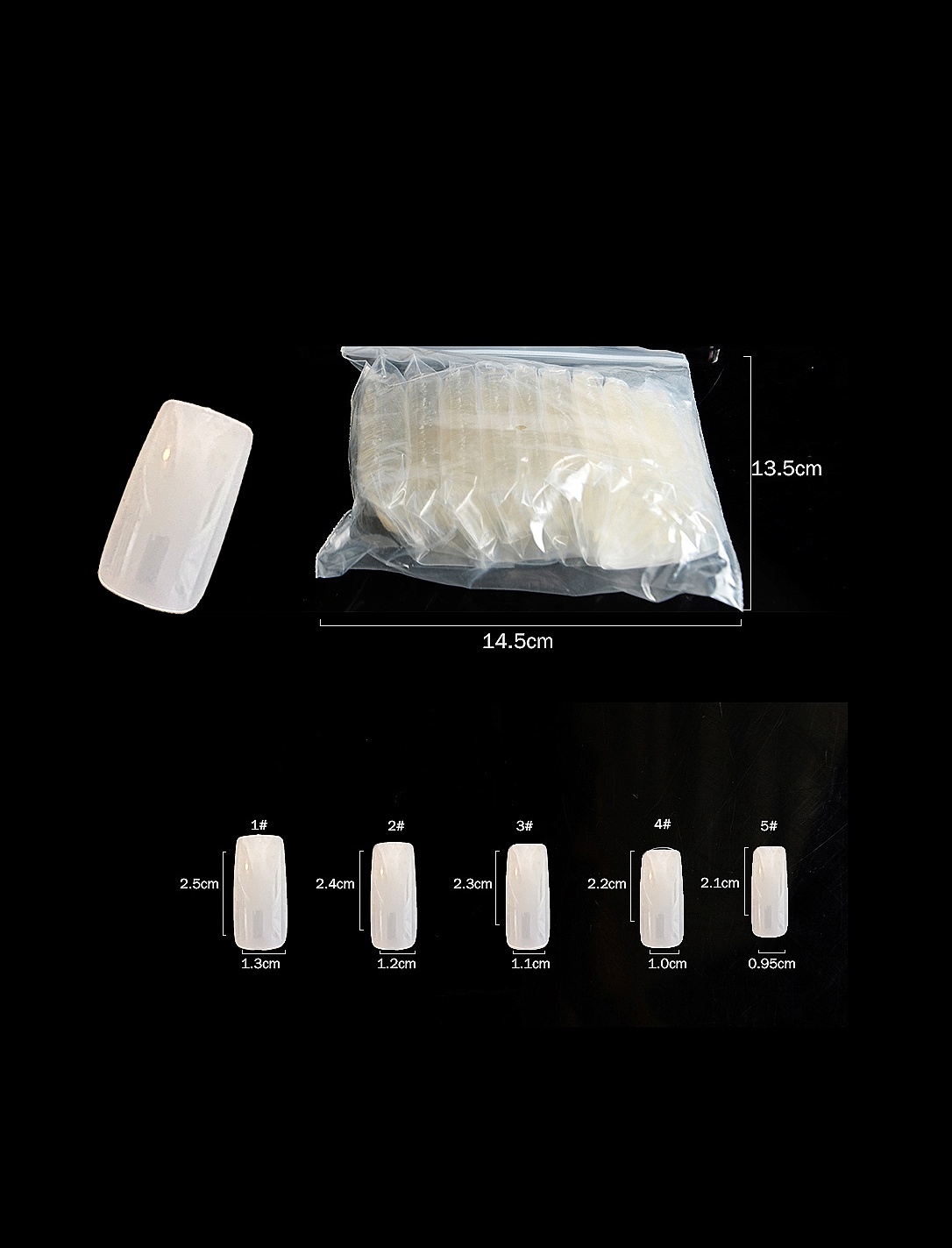 Full cover tips (NATUREL) 500st