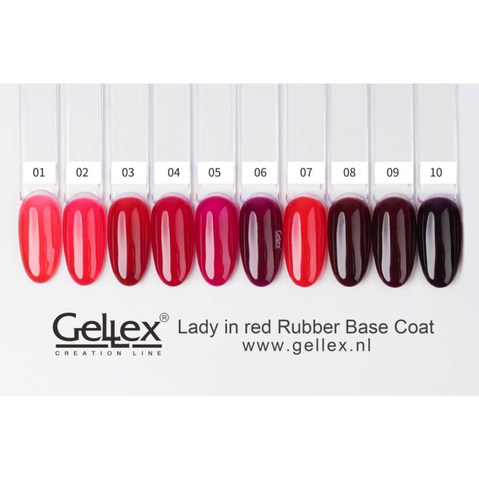 Gellex Deluxe Rubber Base Coat 04- Ruby Red - 10ML