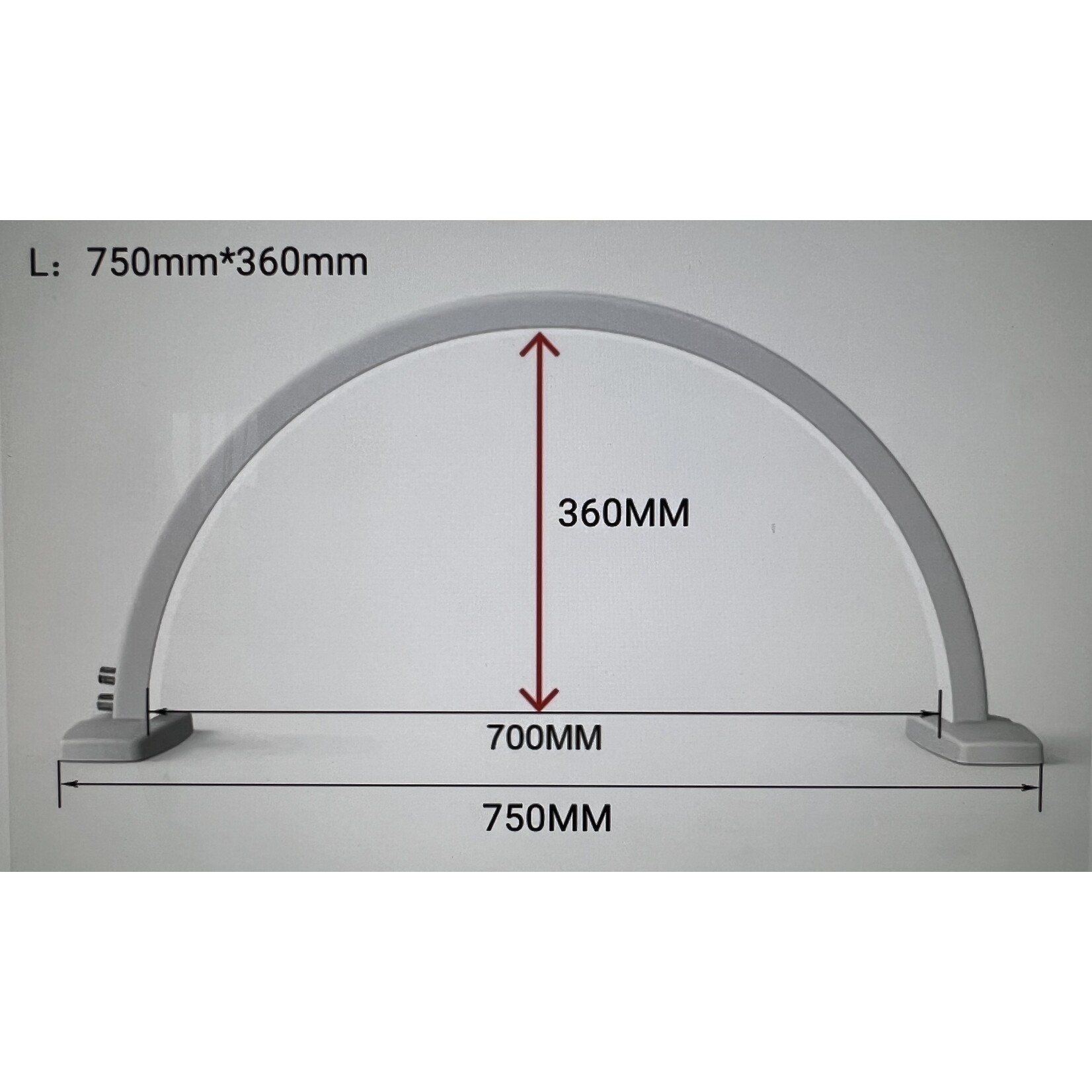 Gellex Gellex Half Moon Led Light Tafellamp -Wit