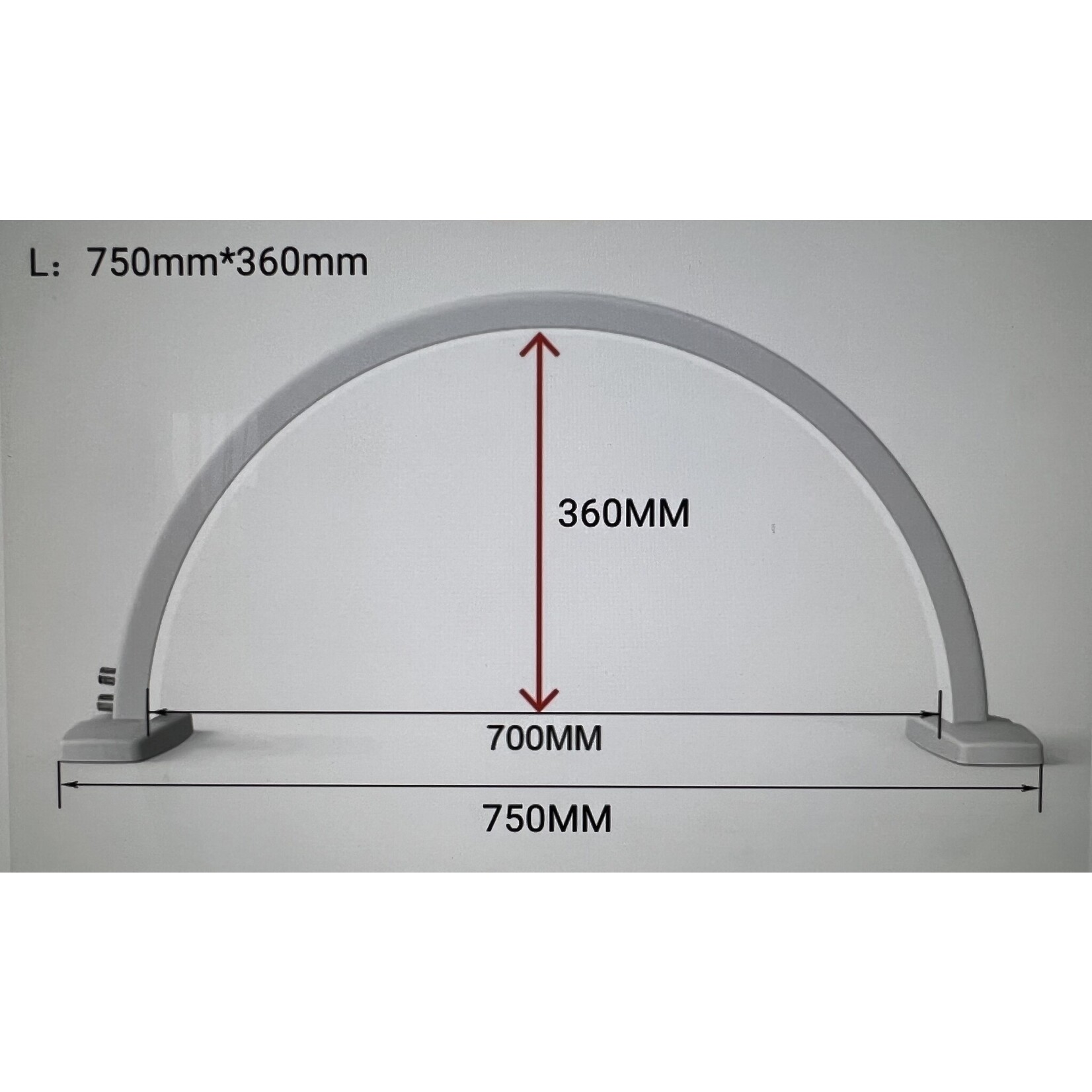 Gellex Gellex Half Moon Led Light Tafellamp -zwart