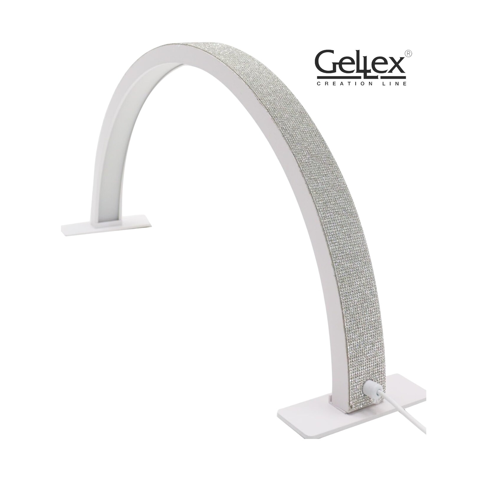 Gellex Gellex Half Moon Led Light Tafellamp (wit met met diamonds)