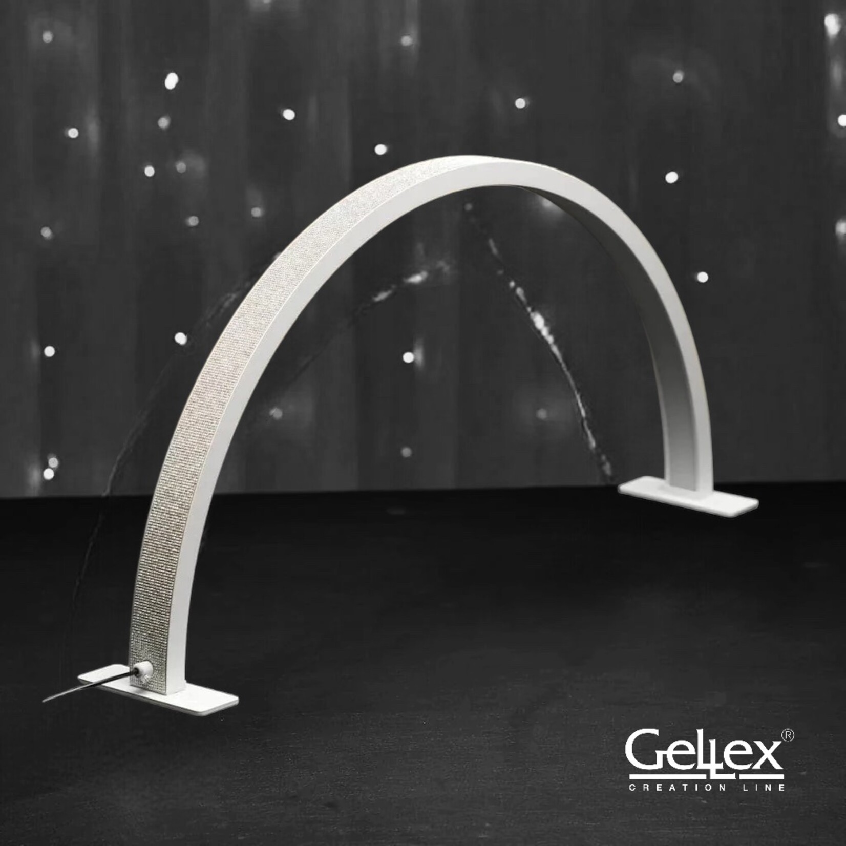 Gellex Gellex Half Moon Led Light Tafellamp (wit met met diamonds)