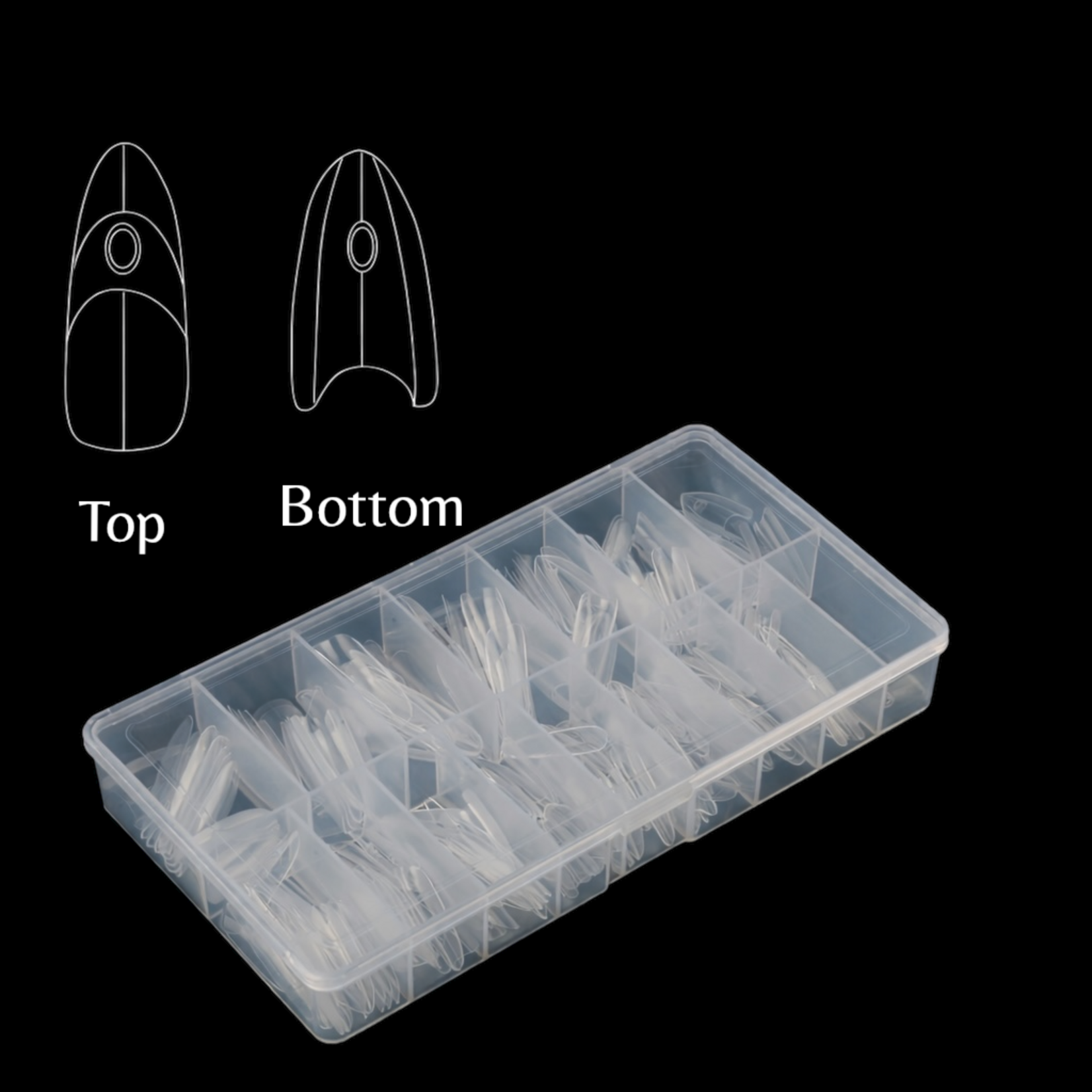 Gellex Sandwich Dual Nail Form  – Almond - 240 st.