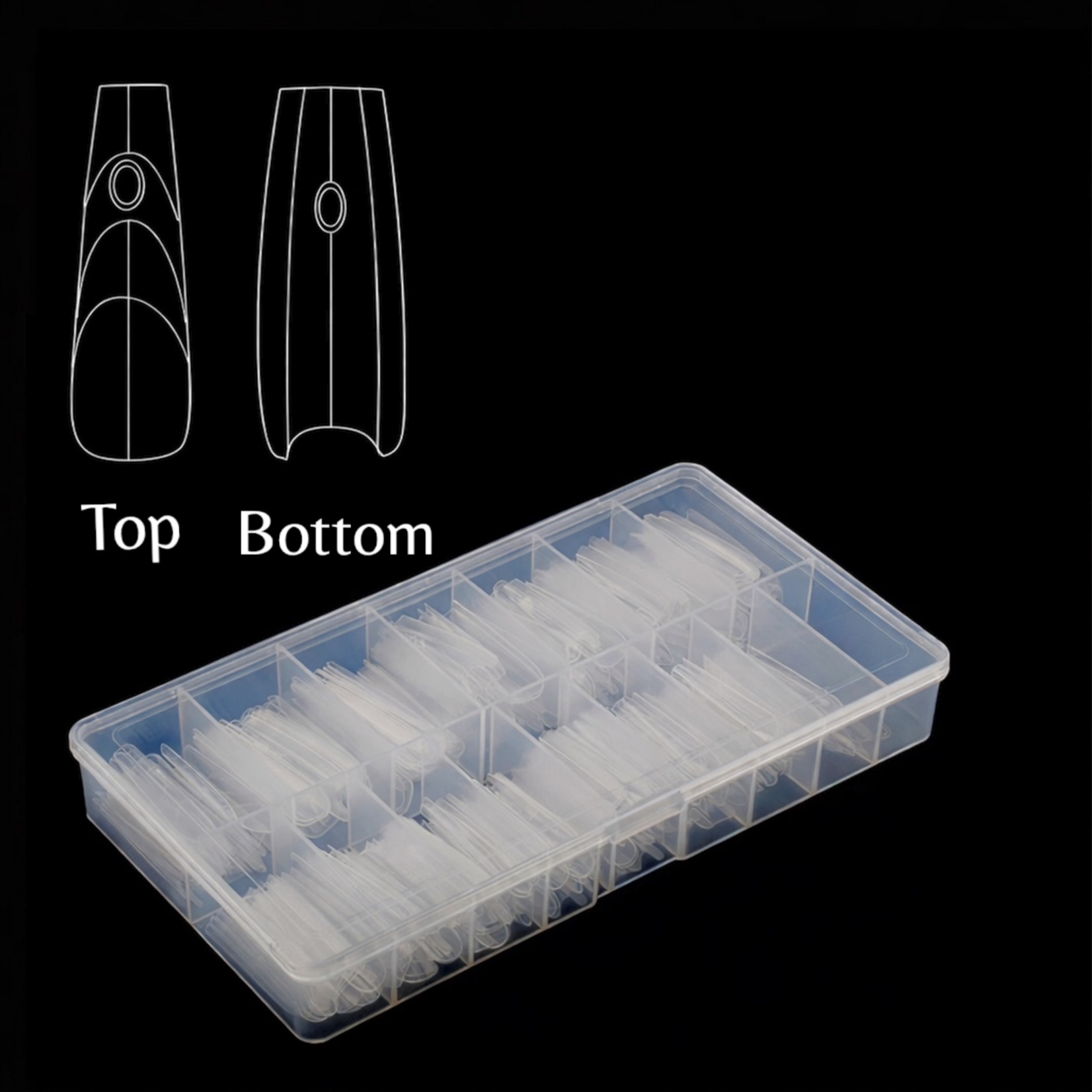 Gellex Sandwich Dual Nail Form  – Coffin/Ballerina - 240 st.