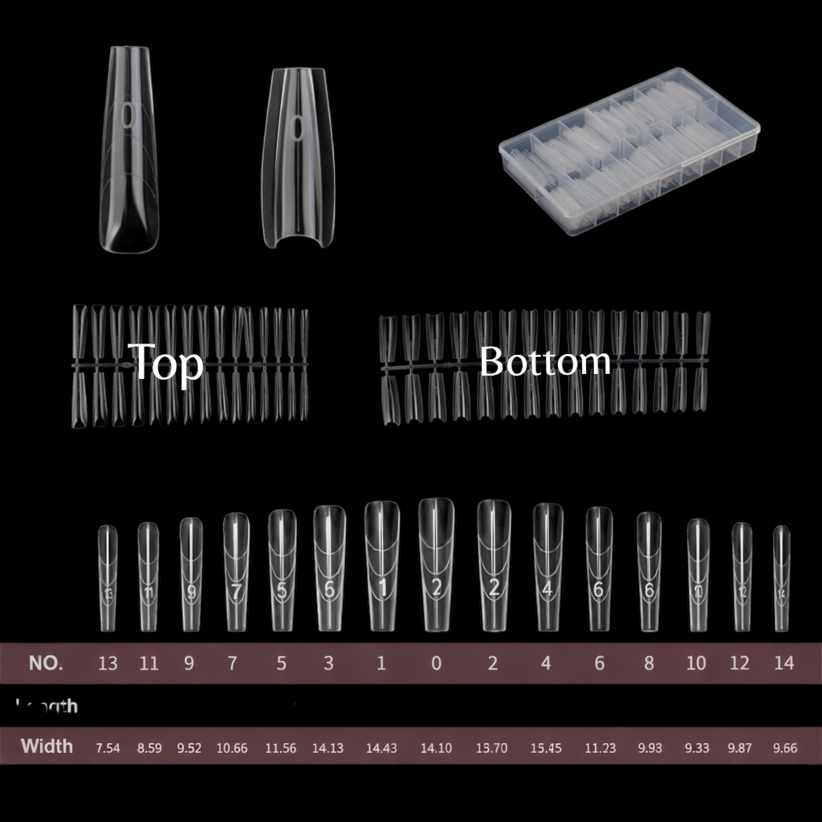 Gellex Sandwich Dual Nail Form  – Coffin/Ballerina - 240 st.