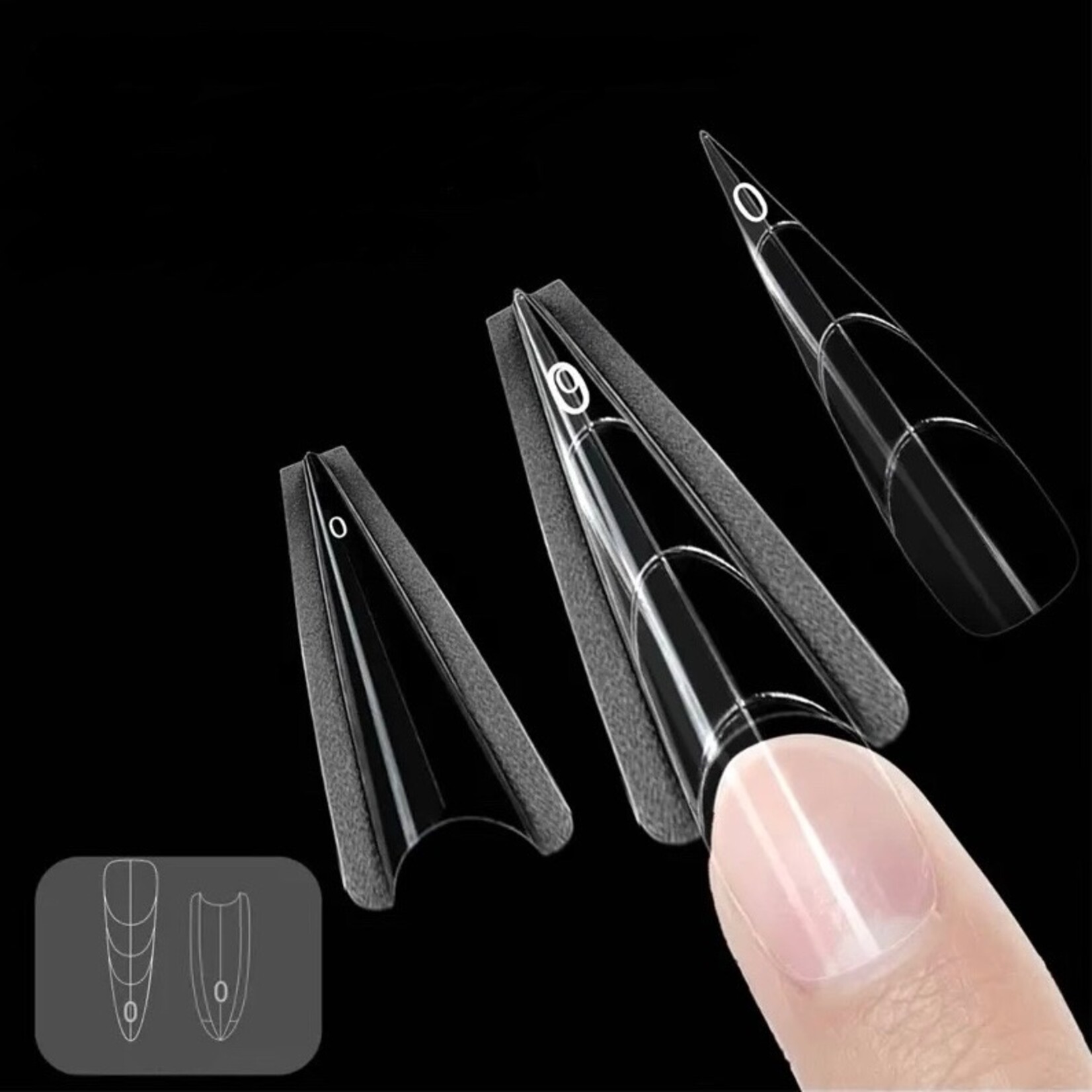 Gellex Sandwich Dual Nail Form  – Stiletto - 240 st.