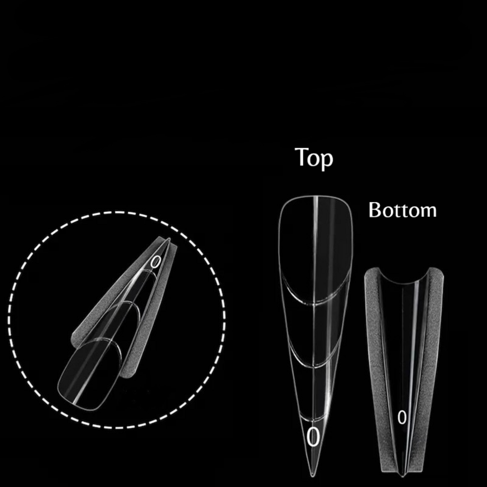 Gellex Sandwich Dual Nail Form  – Stiletto - 240 st.