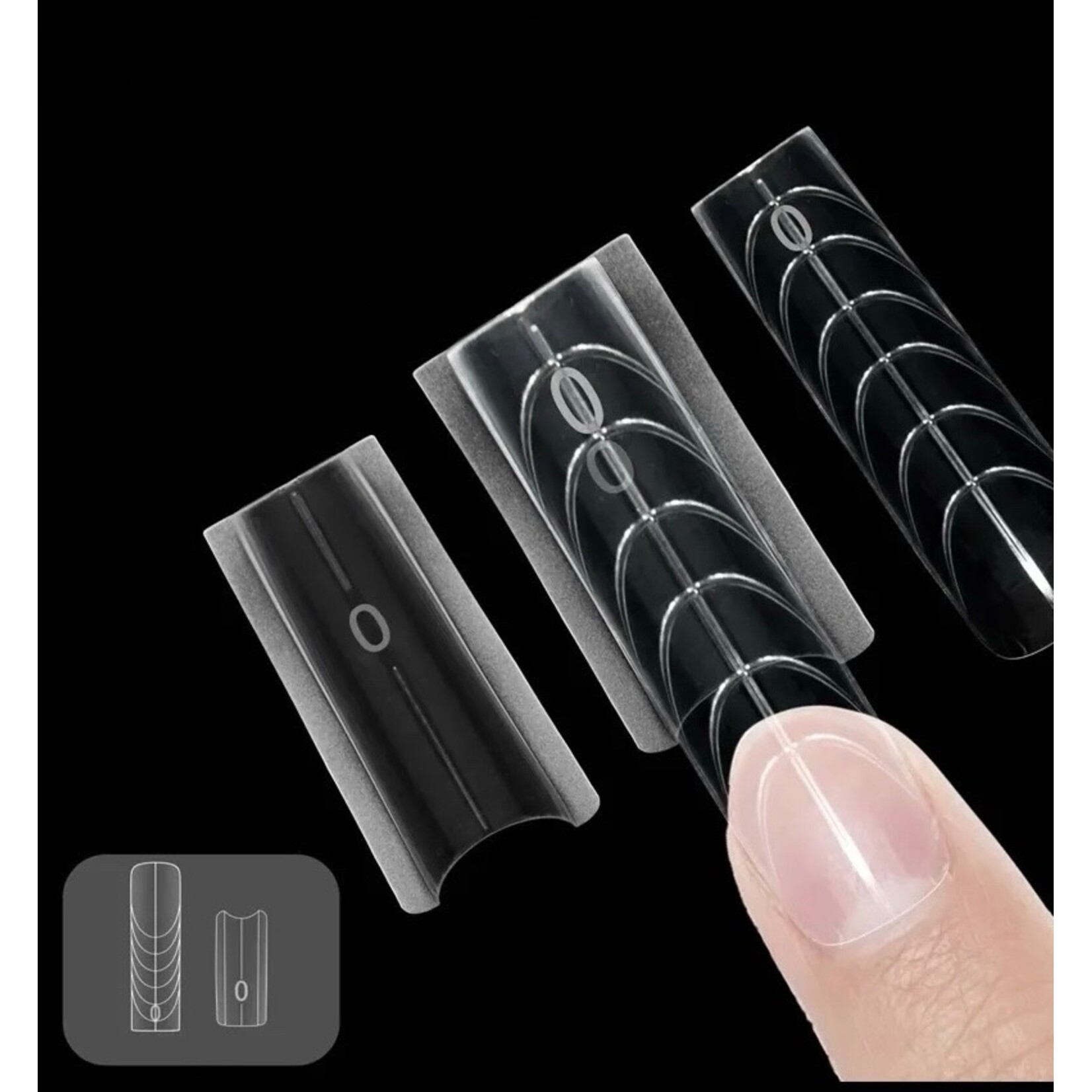 Gellex Sandwich Dual Nail Form – Square – 240 Stück