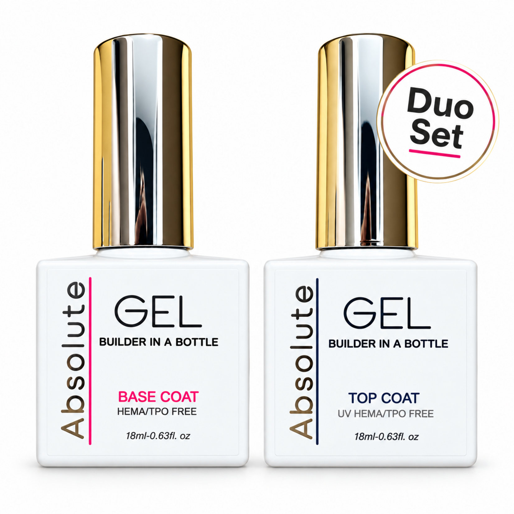 Gellex Gellex Absolute Base Coat & UV Top Coat – Duo Set 2x18ml
