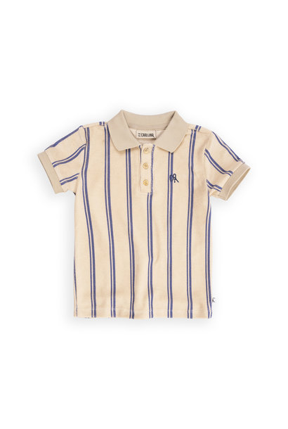 Stripes blue - polo t-shirt wt embroidery