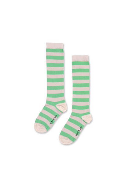 Knee Socks Stripes Green