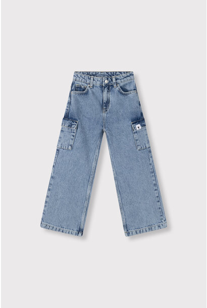 Kids Woven Denim Cargo Pants