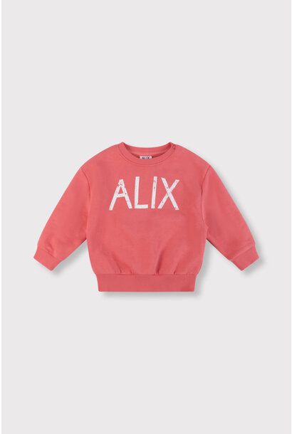 Kids Knitted Alix Sweater Intense Coral