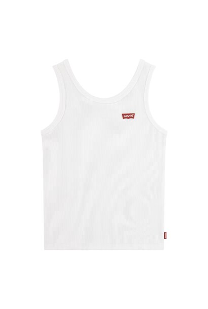 LVG MEET AND GREET RIBBED TANK BRIGHT WHITE