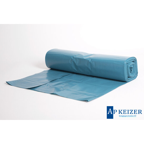 Afvalzak LDPE 90 x 110 cm T25 blauw 15 rol a 20 stuks