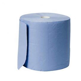 Poetsrol  blauw 380 mtr. x 37 cm. 3-laags 1000 vel 1 rol