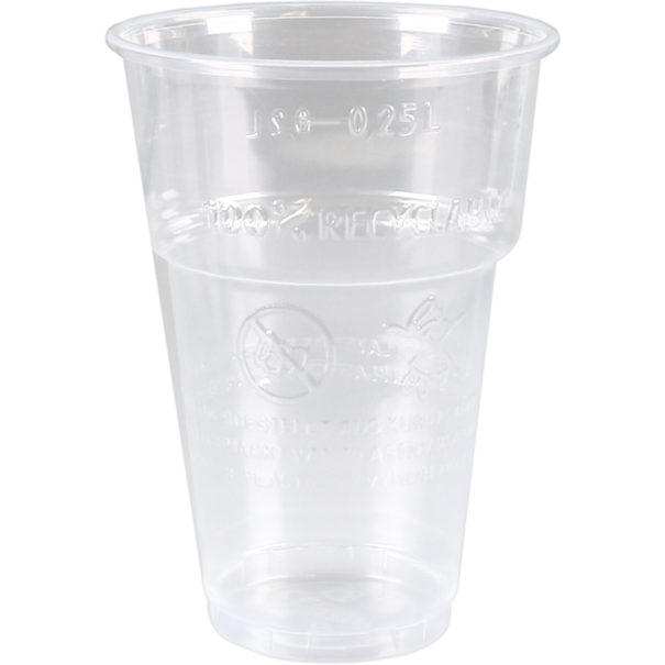 Bierglas transparant splintervrij 250 cc 1000 st.