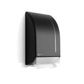 BlackSatino handdoekdispenser kunststof Black zwart/transpar