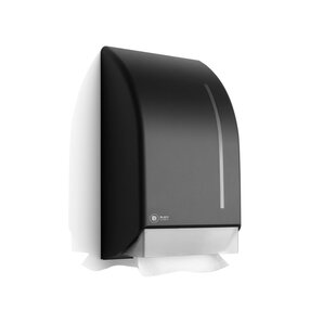 BlackSatino handdoekdispenser kunststof zwart/transpararant