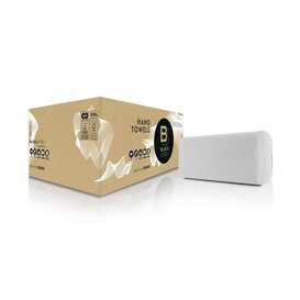 BlackSatino Vouwhanddoekjes 2lgs V-Vouw, 25x23 cm 3200 pc