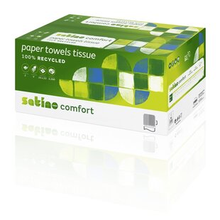 Satino Comfort Vouwhanddoekjes, 2-lgs,V-Vouw 25x23cm