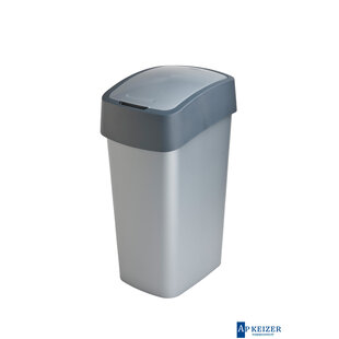 Afvalbak 50 liter flat / Antraciet