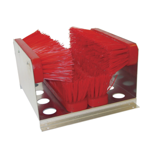 Schoenveger 350 x 320 x 220 mm. gegalvaniseerd 4 borstels