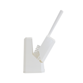 Toiletborstelgarnituur gesloten model wit