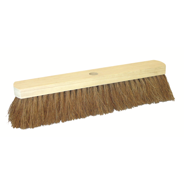 Zaalbezem kokos 100 cm plat ongelakt