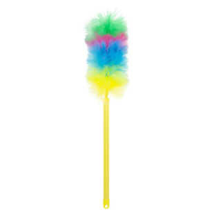 Plumeau zwaar model kunstvezel met telesteel 115 cm.