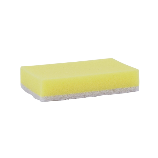 Schuurspons geel / wit ca. 140x90x28 mm set à 10