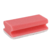 Schuurspons met greep set à 10 ca. 140x70x42 mm rood / wit