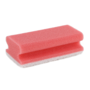 Schuurspons met greep set à 10 ca. 140x70x42 mm rood / wit