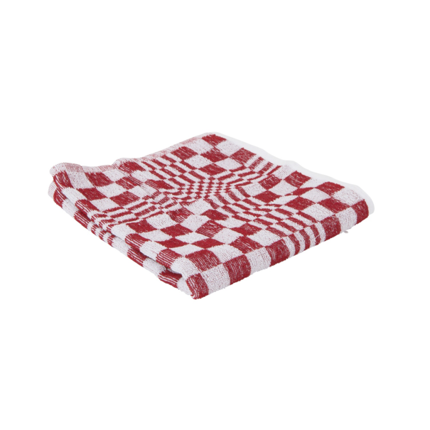 Keukendoek blok ca. 50x50 cm rood set à 3