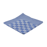 Theedoek blauw geblokt 60 x 65 cm.