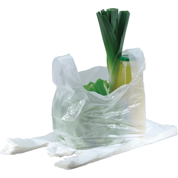 Hemddraagtas HDPE 27/6 x 48 cm wit 2000 stuks