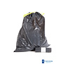 Afvalzak LDPE met trekband 65 x 75 + 5 cm T50 grijs 20 rol a